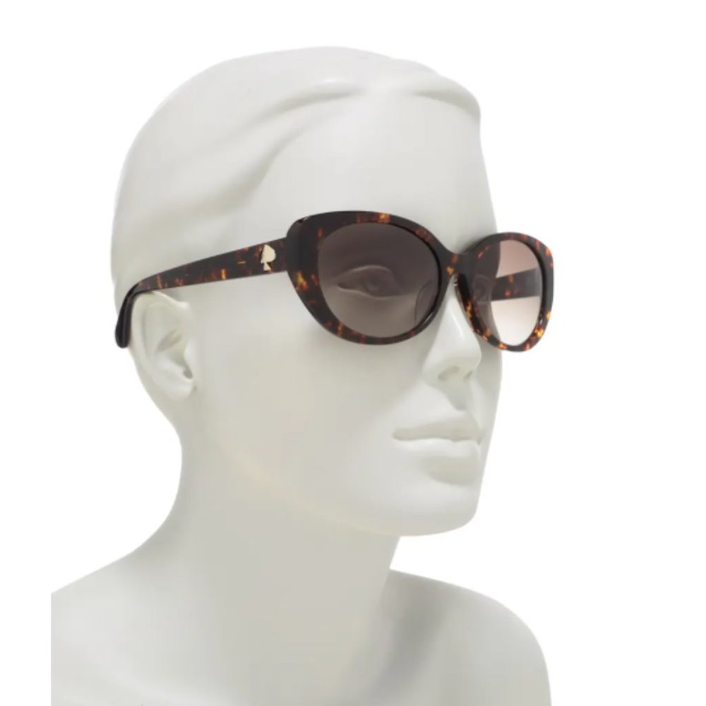 Kate Spade New York Women's 56MM Everett Cat-Eye Sunglasses - Dark Havana NIP